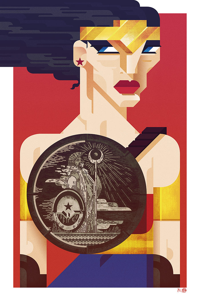 Illustration Wonder woman par Jean-Baptiste Roux