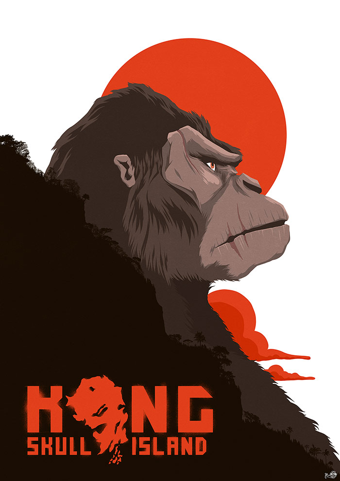 Affiche alternative du film "Kong : Skull island" par Jean-Baptiste Roux