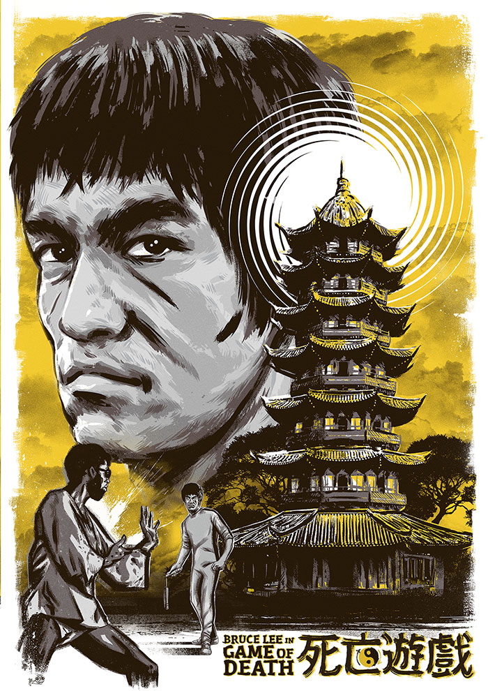 Alternative movie poster Game of Death avec Bruce Lee par JB Roux