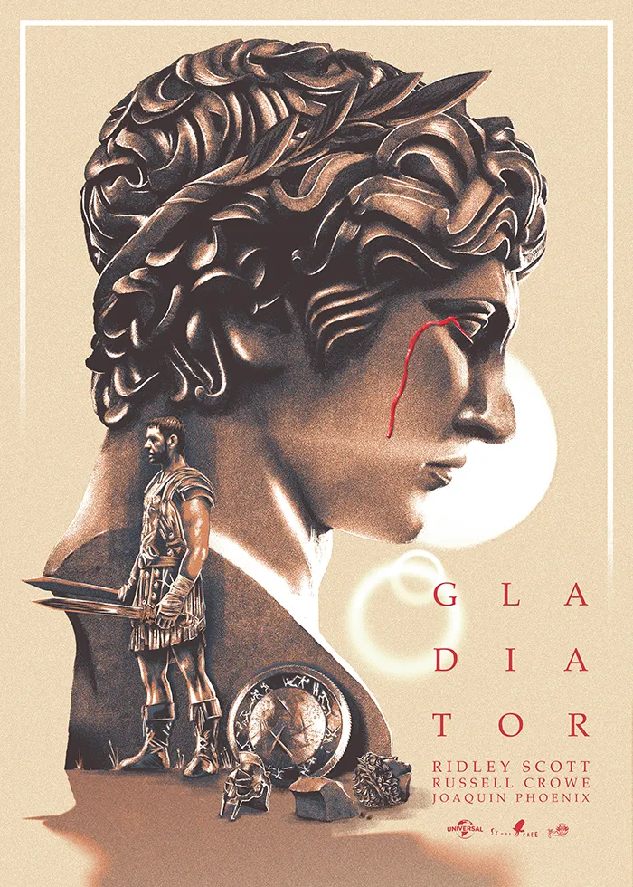 Gladiator_JBRoux_BLUE_jibax_fr Movie poster 300 by JB Roux - jibax.fr