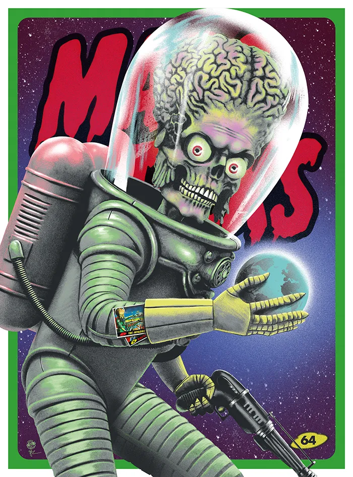 Affiche Alternative MARS ATTACK par JB Roux