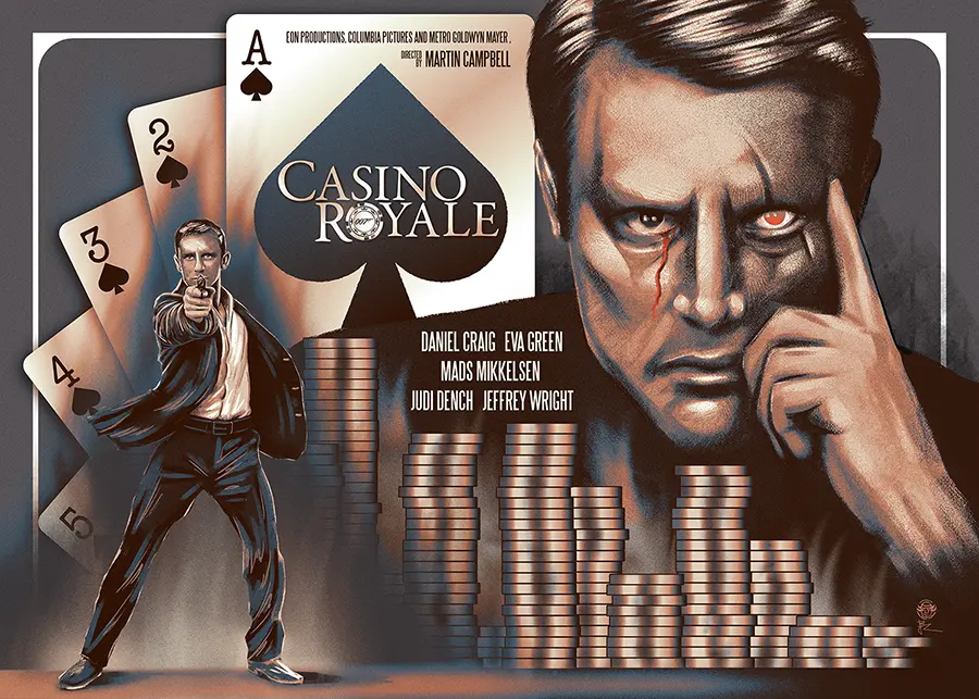 Casino Royal movie poster by JB Roux