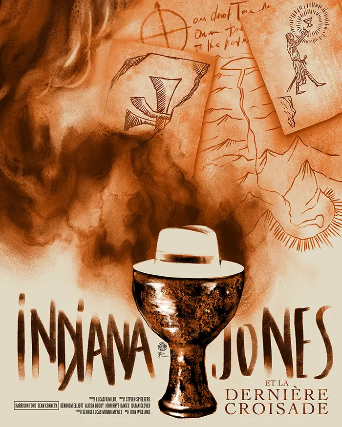 Affiche alternative Indiana Jones par JB Roux
