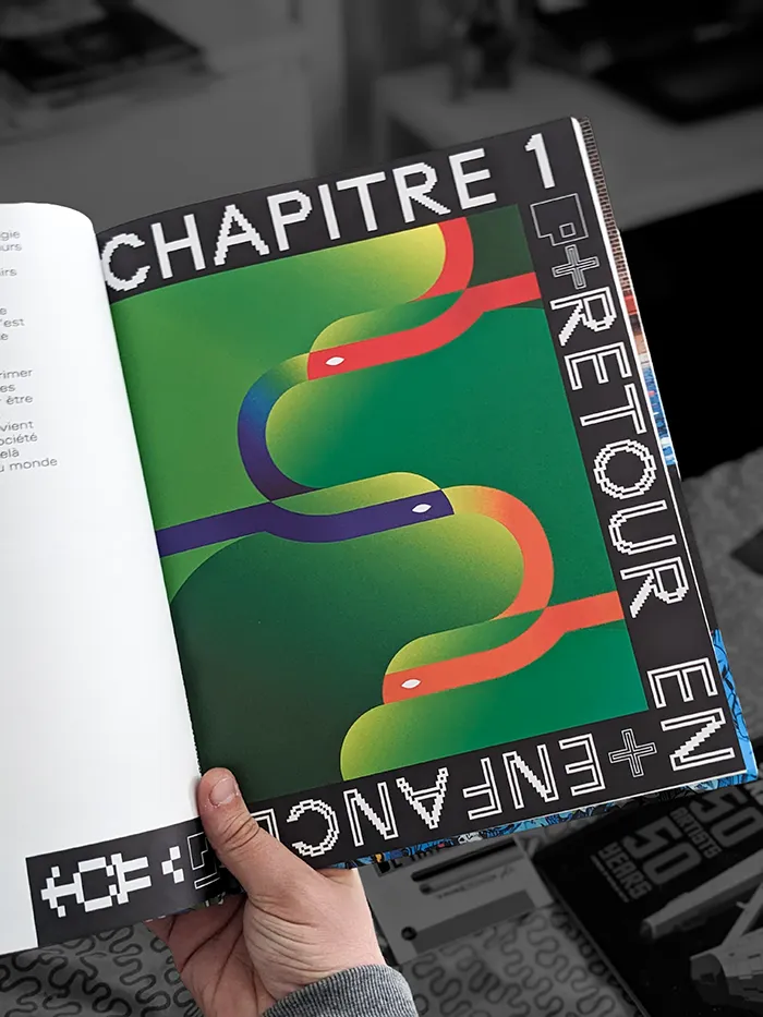 Le livre Art des Geeks avec une illustration de JB Roux